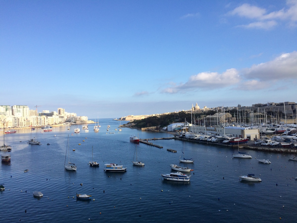 Boats in Valletta harbour, Malta