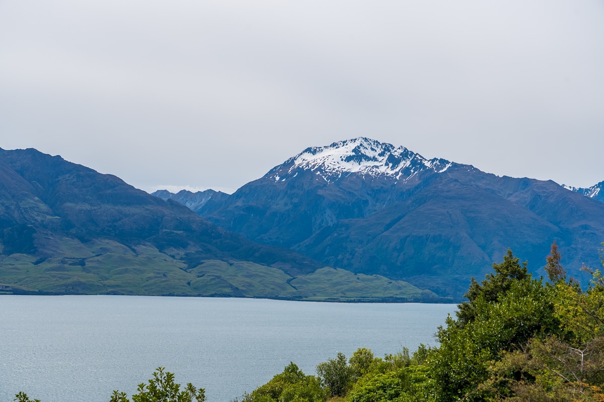 Mountain lake landscape in New Zealand