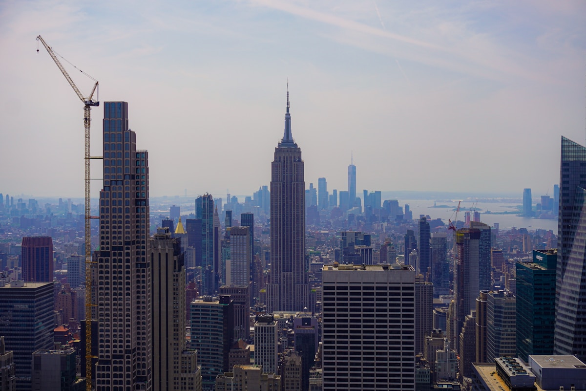 New York City skyline in the United States